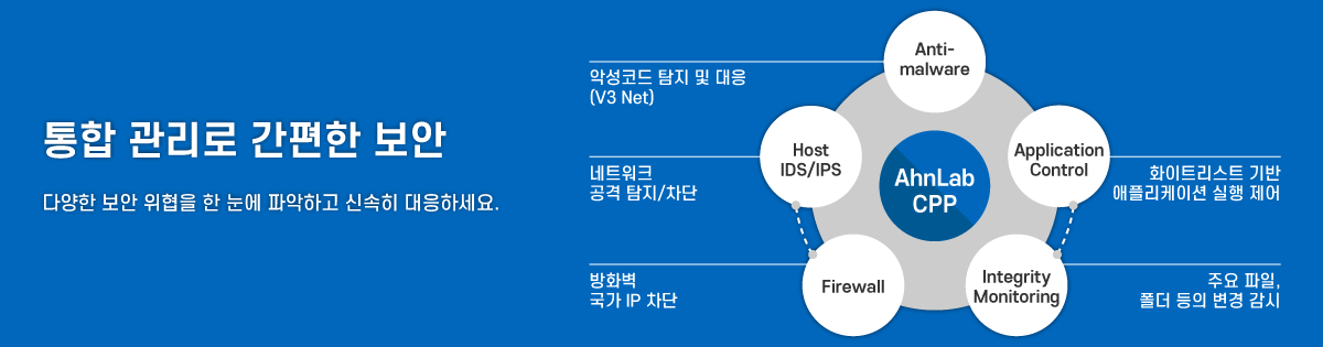 통합 관리로 간편한 보안